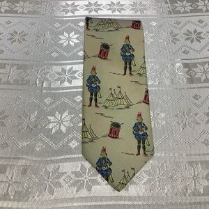 Vintage 1970s Vesuvio Napoli Hand Made Italy 100% Terytal Polyester Novelty Tie